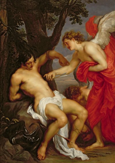 Heiliger Sebastian und der Engel von Anthony van Dyck